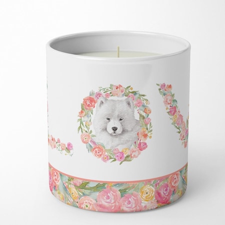 Carolines Treasures 3.75 x 3.25 in. Unisex Samoyed No.5 Love 10 oz Decorative Soy Candle WDK4482CDL